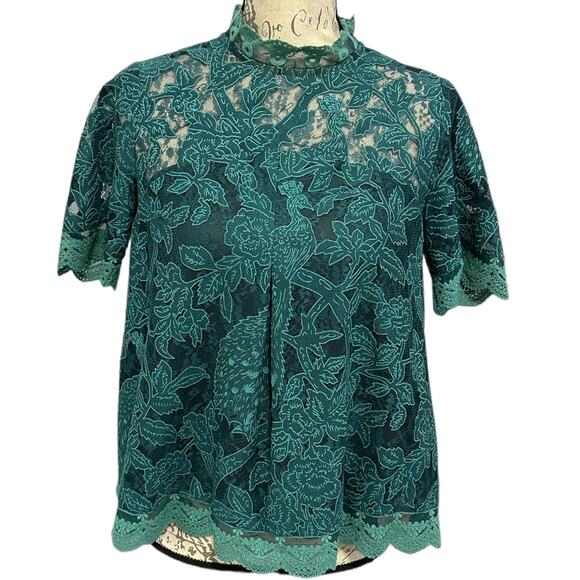 Anthropologie HD Lace Meadows Blouse - Picture 6 of 9